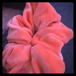 bright orange scrunchie